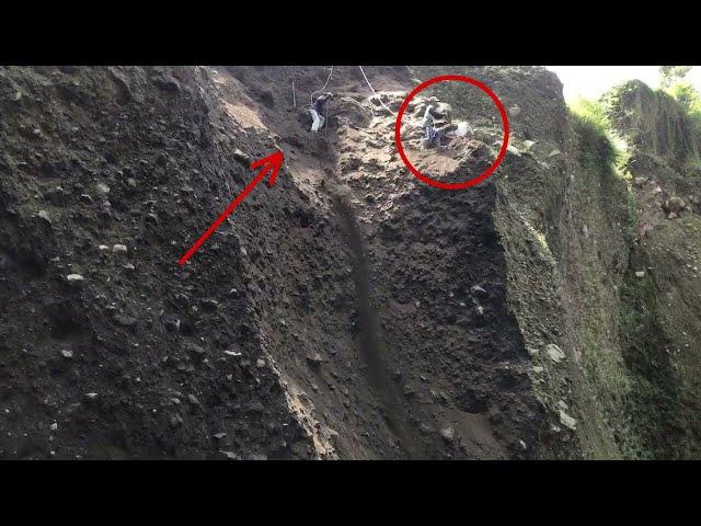 need to be extra careful‼️ mining sand and dropping rock from a high cliff | part 2