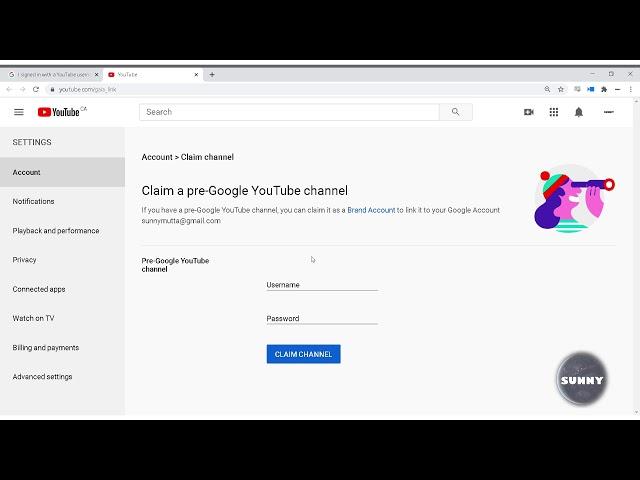 How to recover your old pre google youtube account