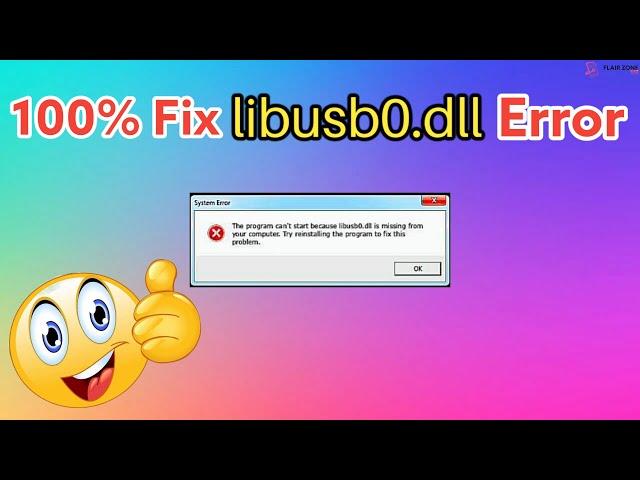 libusb0.dll error fix | libusb0.dll missing problem fix