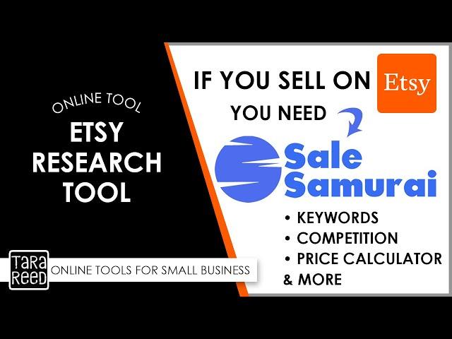 ‍ Sale Samurai overview - research tool for Etsy shop owners