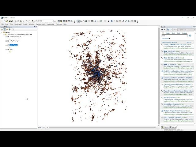 Building a statistical dataset from raster and point data in ArcGis