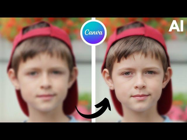 How to Improve Image Quality with AI | Sharpen Blurry Photos Using Canva AI