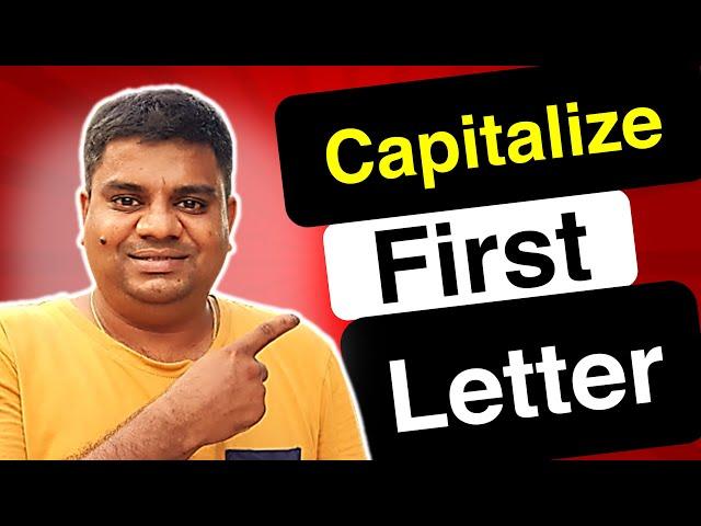 How To Capitalize First Letter In Word (Microsoft)