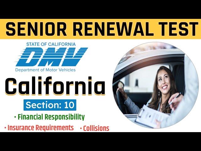 California DMV Senior Practice Test 2024 | Insurance Recruitment & Collisions