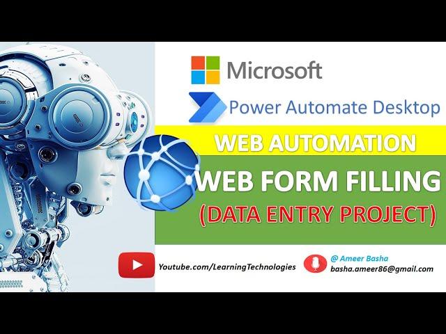 Power Automate Desktop : Data Entry Project with Web Form Filling Actions & Excel Automation