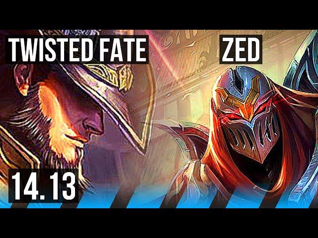 TWISTED FATE vs ZED (MID) | 1500+ games, 4/1/3 | EUNE Master | 14.13