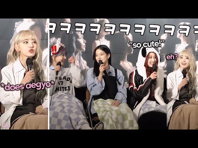 Sakura getting teased by her members nonstop after *unconsciously* doing aegyo