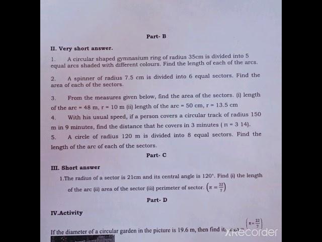 8th standard mathematics assingment government school 2021 to 2022