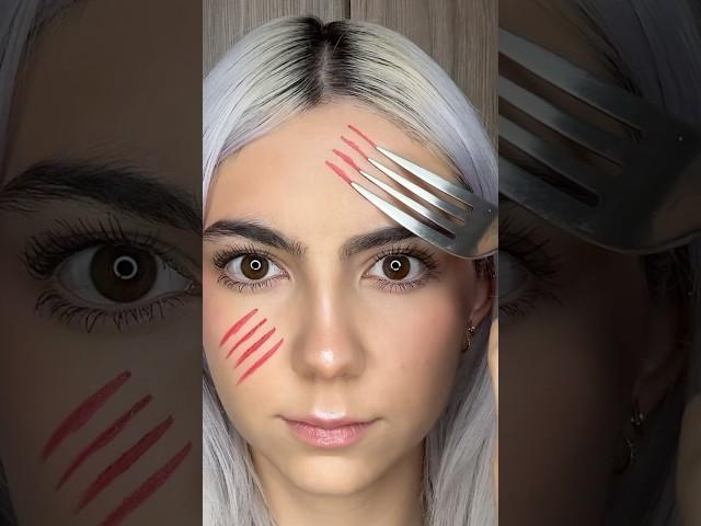 Look de HALLOWEEN con TENEDOR #halloween #maquillaje