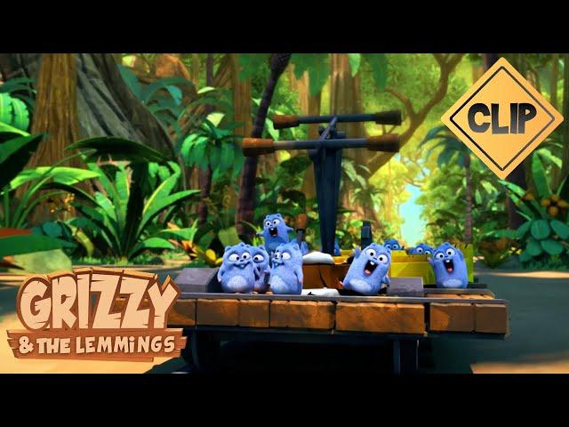  Jungle train  Grizzy & the Lemmings / Cartoon