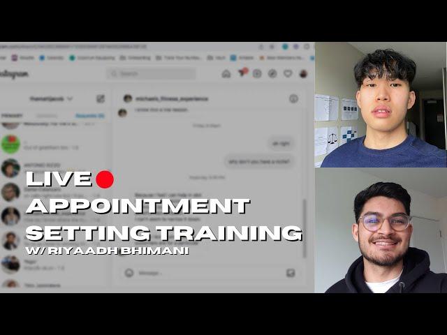 Live Appointment Setting Training w/ Riyaadh Bhimani | Coaching/Consulting Business