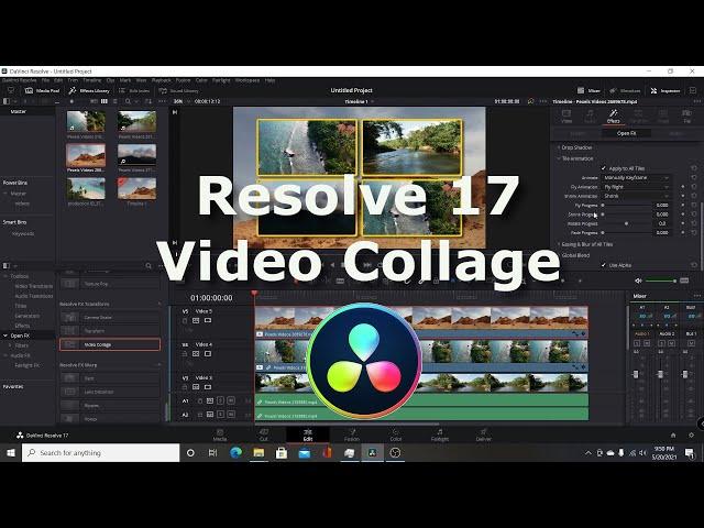 Resolve 17 | Video Collage