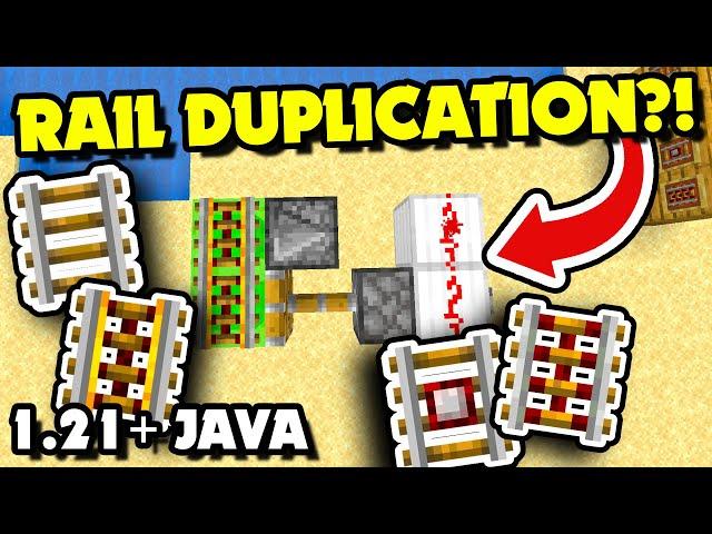 How to Make a RAIL DUPLICATION Machine in Minecraft 1.21+ Java?! Rail Duper Tutorial [Very Easy]