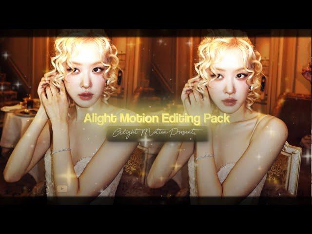 Alight motion editing pack (cc, shakes, effects, watermark ....) +Alight link + qr code