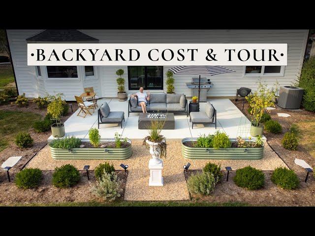 Backyard Renovation Tour | Patio, Fire Pit, Garden + Cost Breakdown & Money-Saving Tips!