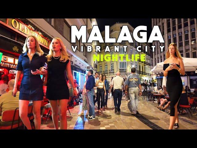 VIBRANT NIGHTLIFE MALAGA CITY 2024 SPAIN  Málaga [4K]