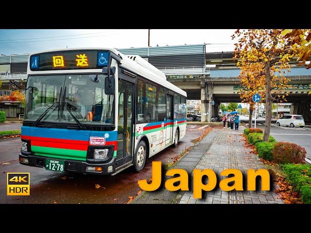 Japan Walking Tour - A Rainy Walk in a Rural Town | 4K HDR