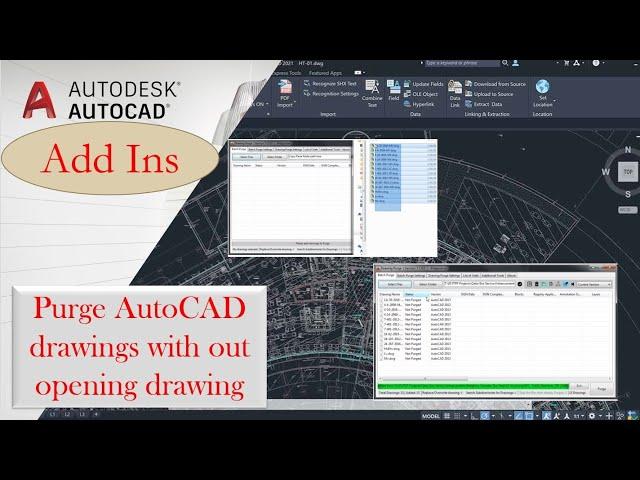 AutoCAD add ins  to purge  multiple drawings