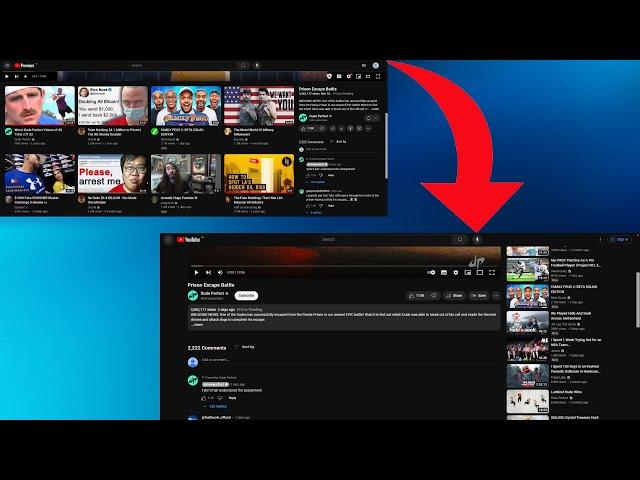 Revert to Old YouTube Layout with Comments Below Video