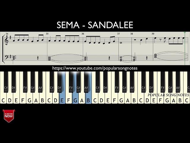 SEMA - SANDALEE ( HOW TO PLAY ) MUSIC NOTES