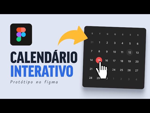 CALENDÁRIO UI com efeito HOVER no FIGMA