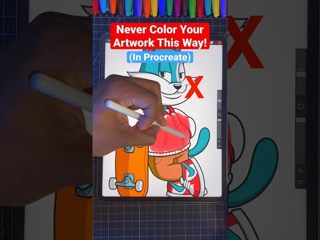 Never Color Artwork This Way!  | Procreate #procreate #art #shorts