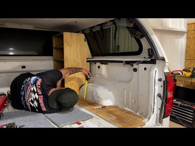 Adding Curtains, Locks, and Cooking Stove to Truck Camper (DAY) 2