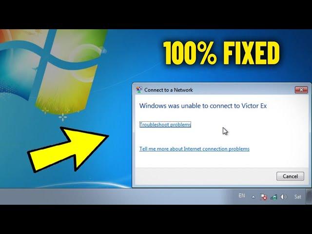 Windows was unable to connect to Wifi in Windows 7 - How To Fix can't connect a Network Wireless 