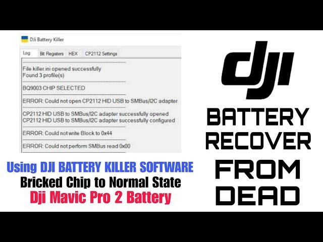 How To Fix A Bricked Chip On Your Drone Using The Dji Battery Killer Software