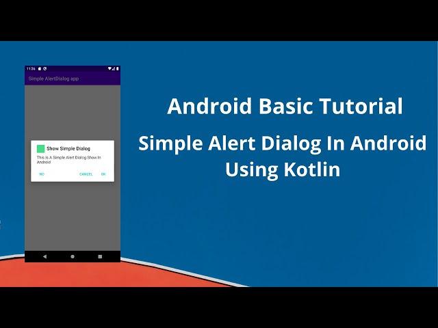 Simple Alert Dialog In Android Using Kotlin