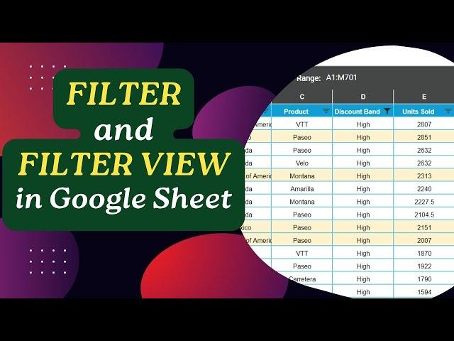 Filter and Filter View in Google Sheet | Complete Guide