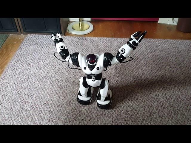 WowWee Robosapien Humanoid Toy R/C Robot 14" Black and White Remote Control 2004