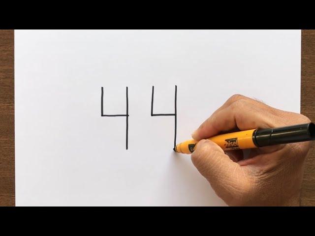 How to Draw Taj Mahal Picture from number 44 | Very Easy Drawing