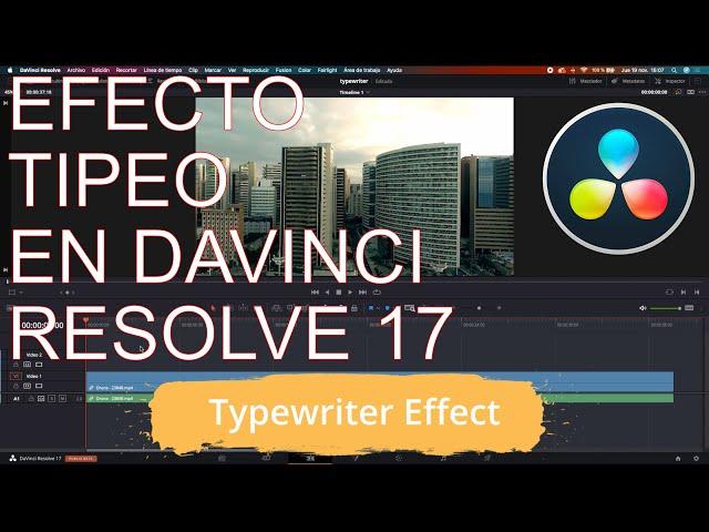 TYPEWRITER EFFECT en Davinci Resolve 17