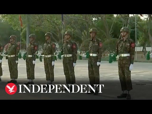 Watch again: Myanmar troops march in parade to mark Armed Forces Day