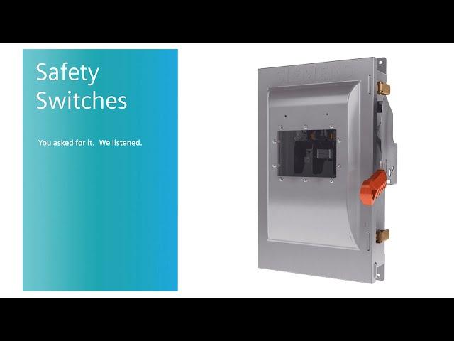 Siemens Safety Switches with Quick Make and Break Operation — Allied Electronics & Automation