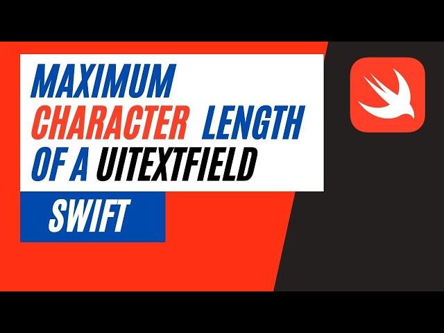 Set the maximum character length of a UITextField in Swift - UITextField Tips 2022 #UITextField