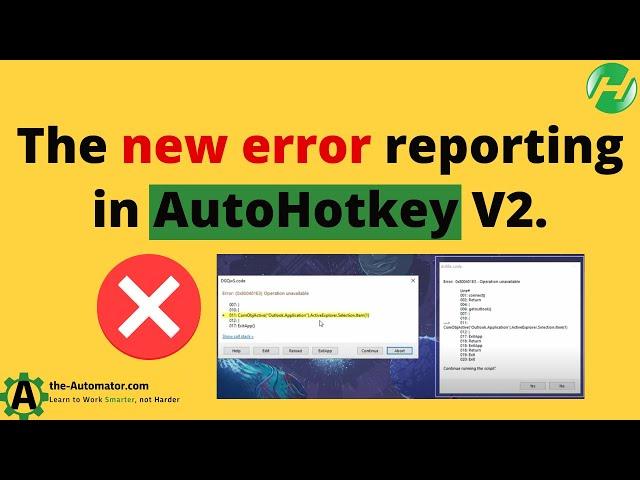 Check out the New Error reporting in v2 Cool improvements 