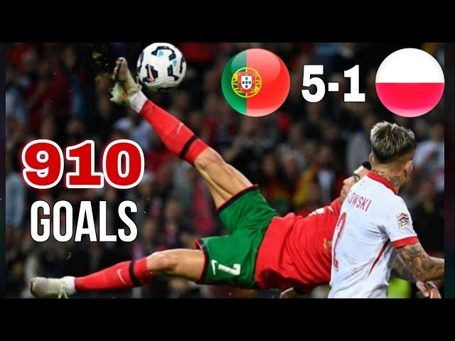  Portugal Vs Poland (5-1) EXTENDED HIGHLIGHTS | cristiano ronaldo Goal 910 | Uefa Nations League