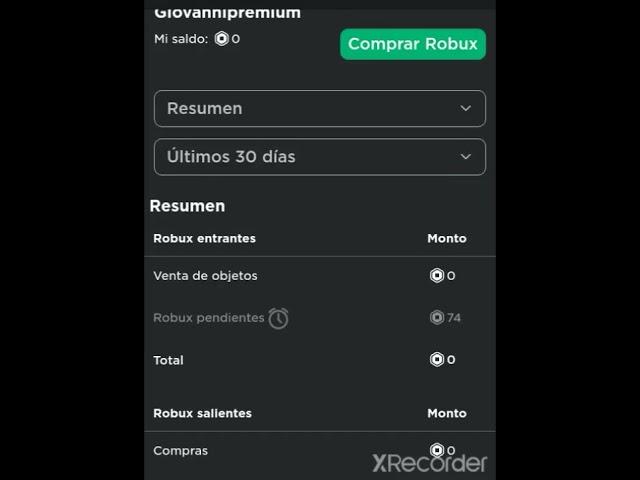 74 robux pendientes en 7 días...es real