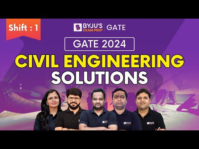 GATE 2024 Civil Engineering Paper Solution | Forenoon (Shift: 1) | BYJU'S GATE