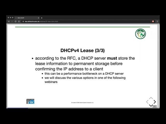 Using the Kea DHCP Server - Session 1 of 6. DHCP Fundamentals, 16 September 2020