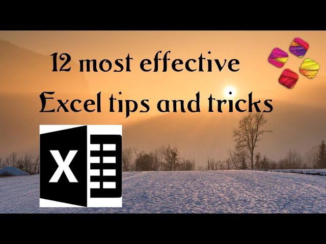 12 Most effective excel tricks every user must know | EXCEL tips you can learn