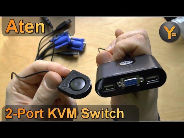 Review: Aten CS22U / 2-Port KVM Switch / VGA + USB Umschalter für 2 Computer