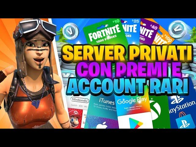 REGALO SKIN e PASS GRATIS SERVER PRIVATI!  ACCOUNT RARI PER I SUB E DONATORI! Live Fortnite ITA