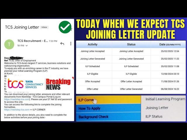 TCS 28 Feb Latest Remaining Candidates Joining Update | At What Time TCS Direct Release JL on Portal