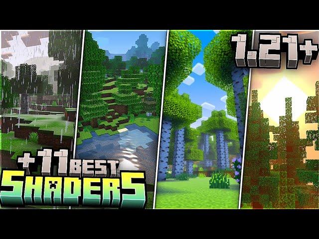 TOP 12 SHADERS that VISUALLY IMPROVE your Minecraft 1.21+ (Bedrock/PE) SHADERS MINECRAFT PE 1.21+