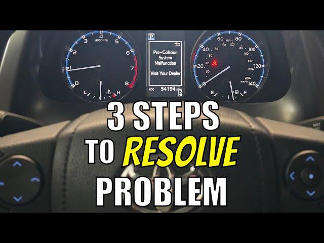 How to Fix Toyota Pre-Collision System Malfunction Warning ️ | DIY