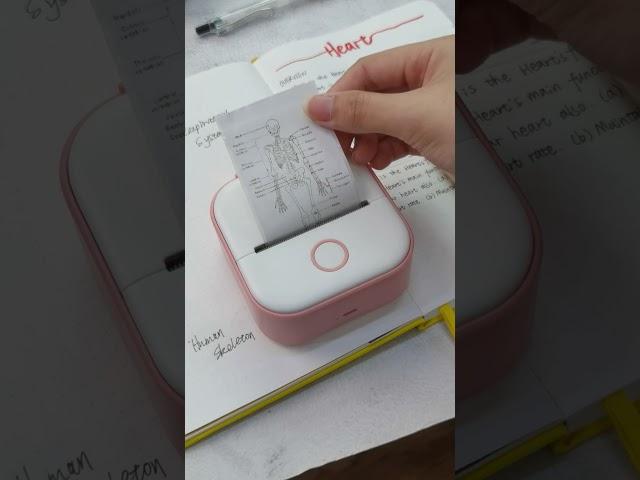 Take notes with a mini printer that doesn’t use ink!#study #studywithme #studyvlog #phomemo #fyp