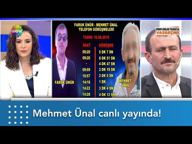 Mehmet Ünal ilk kez canlı yayında! | Didem Arslan Yılmaz'la Vazgeçme